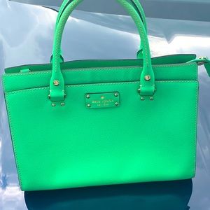 Green leather Kate Spade bag